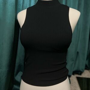 Klassy Network Sleek Black Sleeveless Top